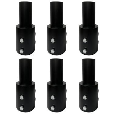 Imagem de Adaptador de poste de luz de encaixe deslizante de 6 peças - para poste redondo de 7,6 cm, adaptador de espiga redonda de 6 cm para luzes LED de estacionamento, caixa de sapatos, poste de rua, suporte