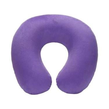 Imagem de Travesseiro De Viagem Inflável Portátil Em Forma De U, Curto, De Pelúc