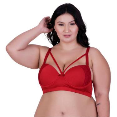 Imagem de Sutiã Plus Size com Tirinhas Bojão Detalhe em Renda Strappy - NAKA MOD