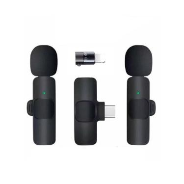 Imagem de Microfone Sem Fio Duplo De Lapela K9 Tipo C - Ac2781