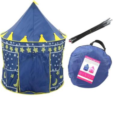 Imagem de Barraca Infantil dobrável Tenda Azul Castelo Principe Menino Blue