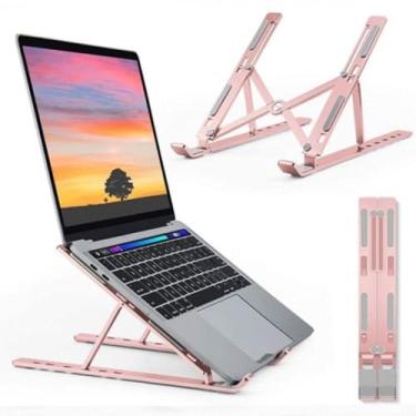 Imagem de SUPORTE NOTEBOOK ARTICULADO LAPTOP PORTATIL ERGONOMICO SLIM DOBRAVEL BASE AJUSTAVEL TABLET ANTIDERRAPANTE MESA BANCADA ESCRITORIO