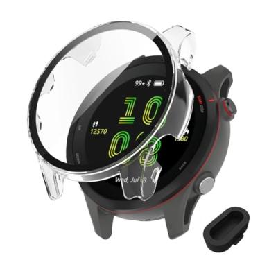 Imagem de Capa full case com película + plug compatível com Garmin Forerunner 255 ou 255 Music Cor:Transparente