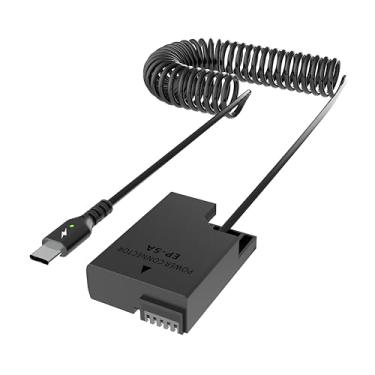 Imagem de F1TP Bateria falsa EP-5A EH-5 EN-EL14A com cabo USB-C para Nikon D3500 D3400 D3200 D5100 D5200 D5300 D5500 D5600 D3100 D3300 Coolpix P7000 P71100 00 P7 Câmeras 700 P7800 Df (EP-5A)