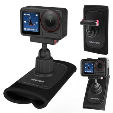 Imagem de NEOSOU Osmo Suporte de alça de mochila para DJI Action 5 Pro 4 3 Aaccessories, com base magnética de liberação rápida, rotação 360, suporte para cinto de ombro