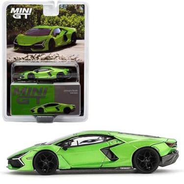 Imagem de Diecast Model Car Compatible for Mini GT 1:64 Lamborghini Revuelto Verde Selvans Green Limited Edition MGT00789