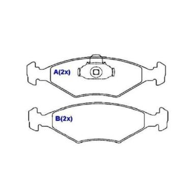 Imagem de Pastilha de freio dianteira Palio City Siena até 2009 SYL S1195 Trava 