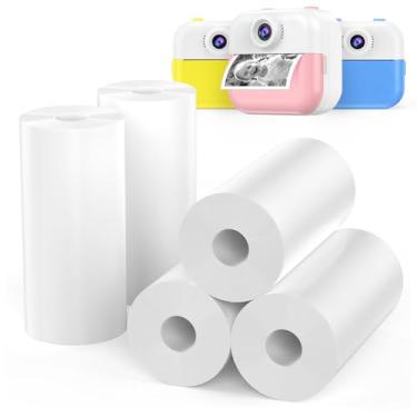 Imagem de Refil de papel para câmera instantânea com 5 rolos - compatível com a maioria das câmeras de impressão infantil - Papel de impressão térmica HD para fotos infantis