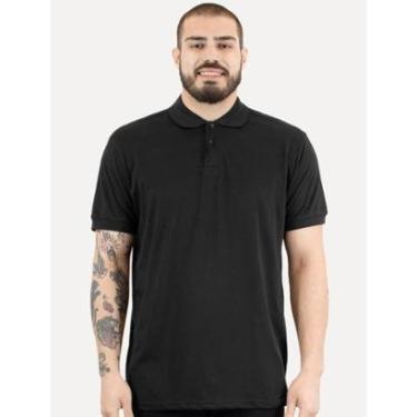 Imagem de Polo Dixen Masculina Piquet Gola Lisa Preta-Masculino