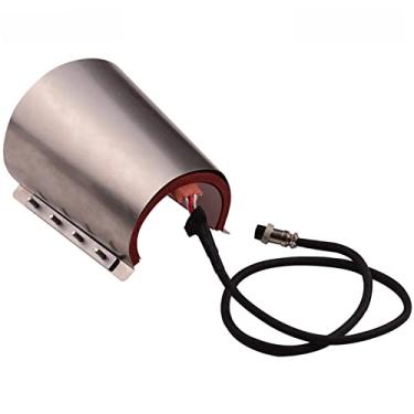 Imagem de Eacam Prensa de Copo de Caneca Cônica, Acessório de Transferência de Aquecimento de Sílica de Sílica de Alumínio 17oz 220V Com Elemento de Aquecimento para Sublimação Máquina de (Prata 1)