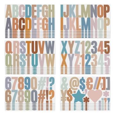 Imagem de FALESOUL Adesivos de letras para quadro de avisos, 600 peças, 36 folhas de 6 cm, adesivos autoadesivos de vinil ABC do alfabeto para quadro de cartazes, quadro de avisos, caixa de correio, artesanato