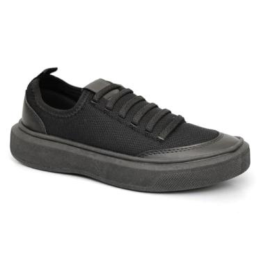Imagem de Ed Shoes Tênis Casual Masculino, Slip On Loafer, Sola Reta, Disponível em Preto e Branco, Estilo Contemporâneo para Uso Diário (Preto, BR, Adulto, Numérico, 39)