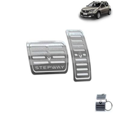 Imagem de Pedaleira Automático Renault Sandero Stepway 2020 2021 Prata