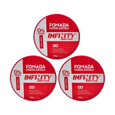 Imagem de Pomada Capilar Infinity Vermelha 160G - Kit Com 3Un