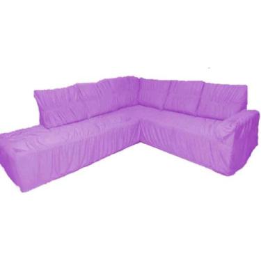 Imagem de Capa de Sofa Para Canto Chaise Em Malha Gel Elasticada (Sala, Decoraçã
