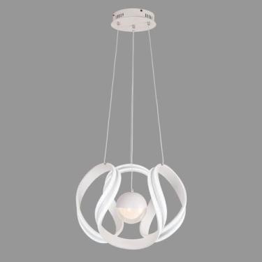 Imagem de Lustres de cristal de luxo, lustre moderno de LED para sala de jantar丨Luminária de teto pendente simples para sala de estar丨Luminárias de teto de metal preto e branco compatíveis com quarto,