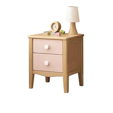 Imagem de Mesa de cabeceira simples com 2 gavetas, organizador de quarto, mesa lateral para sala de estar, quarto, mesa pequena