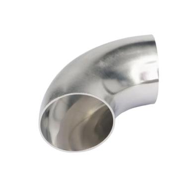 Imagem de 6.3 cm 63 mm O/D 304 solda de extremidade de aço inoxidável 90 graus cotovelo curva encaixe de tubulação homebew produto lácteo