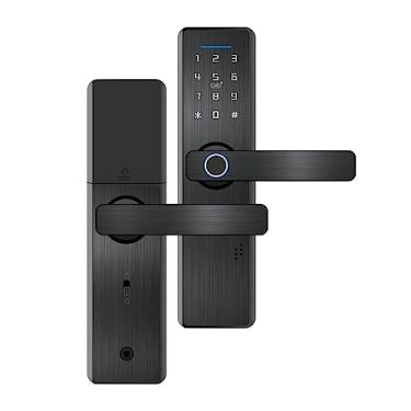 Imagem de Fechadura de porta inteligente com impressão digital biométrica WiFi desbloqueio remoto sem chave fechadura eletrônica para casa de hotel (cor: sem corpo de bloqueio) (sem corpo de bloqueio)