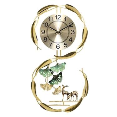 Imagem de WYUYIWH Relógio, relógio de parede, 38 x 729 cm, novos relógios de parede com decoração criativa, relógios grandes silenciosos para pendurar na parede, relógios de parede de ferro forjado para sala de