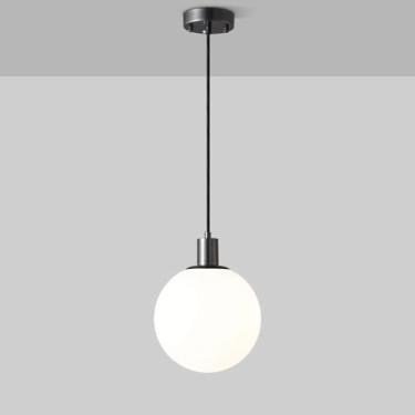 Imagem de YQSLQZZ Luminária pendente globo de meados do século, sala de jantar, cozinha, ilha, iluminação decorativa, luzes de teto suspensas, lustre de cabeceira de quarto com altura ajustável