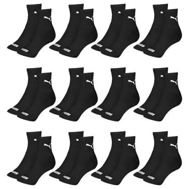 Imagem de Kit 12 Pares de Meias Puma Cano Médio Esportiva Masculino