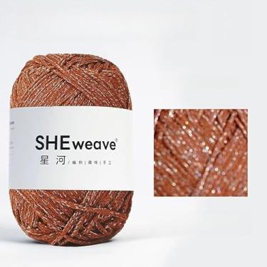 Imagem de Fio de macramê de 1,5 mm, cordão de macramê 100% algodão, fio de crochê 100 programas, fio brilhante brilhante, fio brilhante para crochê e cachecol (vermelho marrom brilhante)