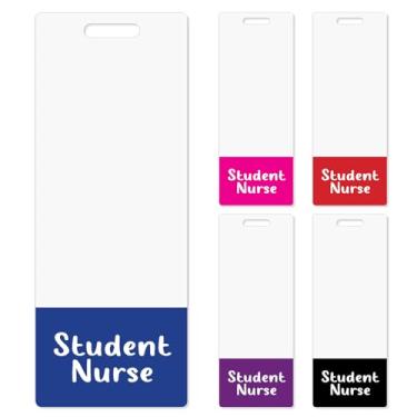 Imagem de Toykee Porta-cartão grande para crachá de estudante de enfermeira - acessórios verticais de enfermeira GG azul rosa preto roxo vermelho crachá de identificação crachá de identificação crachá nome