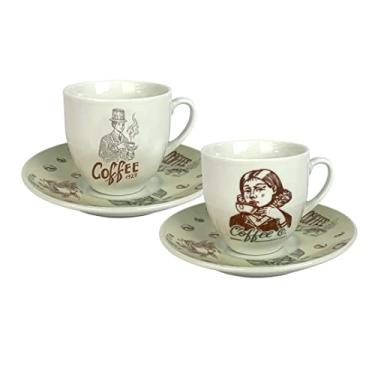 Imagem de Jogo de 12 pecas West Mood Coffee para cafe em porcelana 90ml