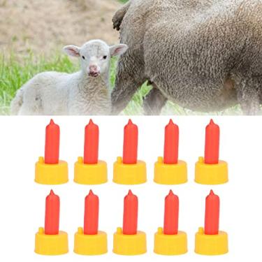 Imagem de 10 mamilos de amamentação de cabra, bico de mordida de silicone com orifício de ventilação para