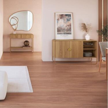 Imagem de Kit Aparador e Buffet Orgânico Pé Metal Luna Nero/Preto