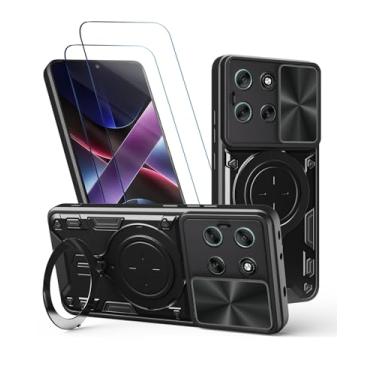 Imagem de Capa para Motorola Moto G56 Capinha à prova de choque - com protetor de tela, suporte para anel