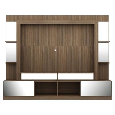 Imagem de Rack Estante com Painel Tv 65 e Espelho Oslo Madeirado