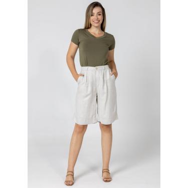 Imagem de Bermuda Linho Pau a Pique Básica Off White