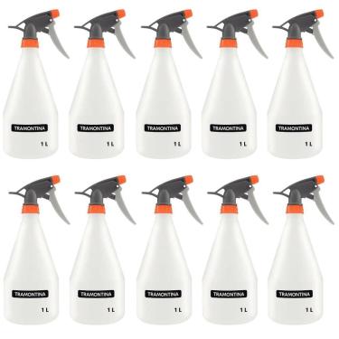 Imagem de Borrifador Pulverizador Jardinagem Manual 1 Litro Kit 10 Un