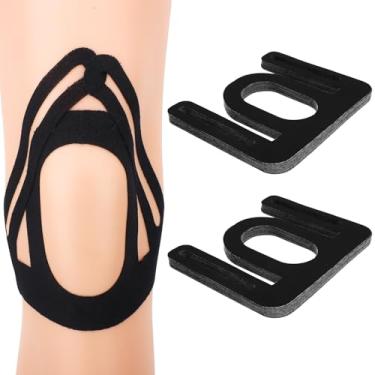 Imagem de 20 Peças Fita de Cinesiologia Pré-Cortada para Joelhos, Impermeável e Sem Látex Adesivo de Suporte Joelho Bandas Elásticas Musculares Desportivas para Estabilidade