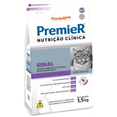 Imagem de Ração Para Gatos Adultos Premier 1,5 Kg Renal Nutrição Clínica