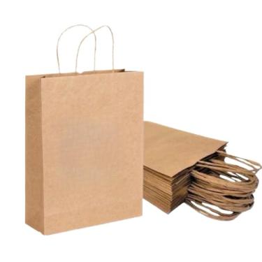 Imagem de Sacola De Papel Kraft Natural com Alça PP/P/M/G aniversario presente lembrancinha sacola de presente(20 - P)
