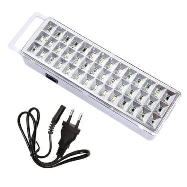 Imagem de Luminária de Emergência Portátil 42 LEDs 4.8W Recarregável Bivolt Luz 