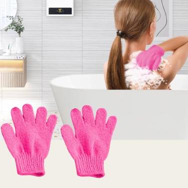 Imagem de Luva esfoliante dupla face, chuveiro colorido de nylon para homens e mulheres, massagem de spa de beleza, chuveiro de limpeza profunda da pele do corpo esfoliante descartável