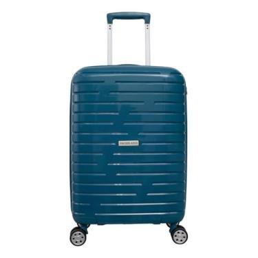 Imagem de Mala De Bordo Executiva Com Rodinha, Polipropileno, Aprovada Pela ANAC (Azul/Listras)