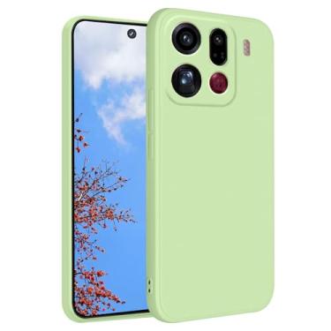 Imagem de Yarxiawin Capa de telefone para Oppo Find X9 Pro 5G, toque macio e sedoso para Oppo Find X9 Pro, capa protetora de silicone à prova de choque, fina, antiimpressão digital, estética (verde)