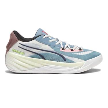 Imagem de PUMA All-Pro Nitro, Azul ousado/cravo escuro/Pro verde/orquídea de fogo/gelo coral, 42