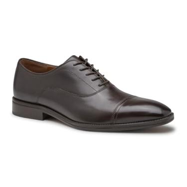 Imagem de Johnston & Murphy Sullivan – Sapato social masculino casual de couro para negócios, sapatos confortáveis para homens, Café, 41