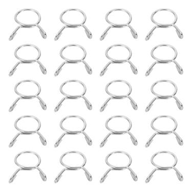 Imagem de HARFINGTON Clipes de mangueira de linha de combustível 20 peças 13 mm ID 15 mm OD 304 tubos de aço inoxidável clipes de mola para mangueira de ar, tubo de água, motocicleta, scooter, quadriciclo