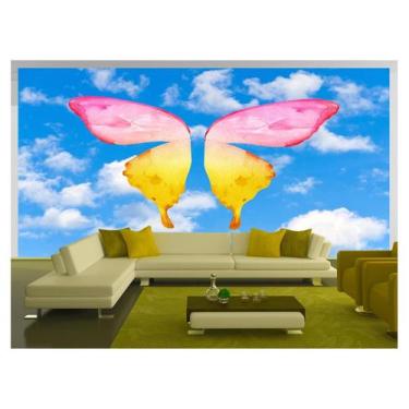 Imagem de Papel De Parede 3D Arte Asas Selfie Insta Cores 3,5M Tra304 - Você Dec