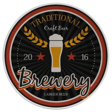 Imagem de Conjunto Com 6 Pratos Raso Beer Plus C - Alleanza Cerâmica, Raso, Redo