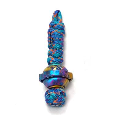 Imagem de Contas coloridas em forma de planeta TC4 Paracord faca, titânio, EDC faça você mesmo, Fidget Spinner para atividades ao ar livre, mochila, lanterna, carro, chaveiro pingente