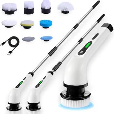 Imagem de Esfregão Elétrico 9 Em 1 Sem fio Escova De Limpeza Pesada Multiuso 360 Recarregável Giratória