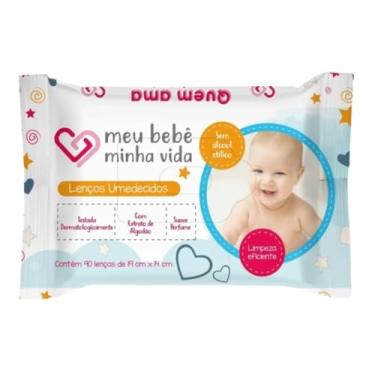 Imagem de Lenço Umedecido Nutriex Meu Bebê Minha Vida 40 Unidades Limpeza Higiene Sem Álcool Baby Proteção